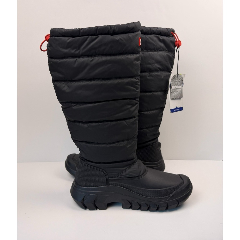Hunter Black Intrepid Tall Snow Boot Women's Size 8 Black No‎ Box - Picture 6 of 7